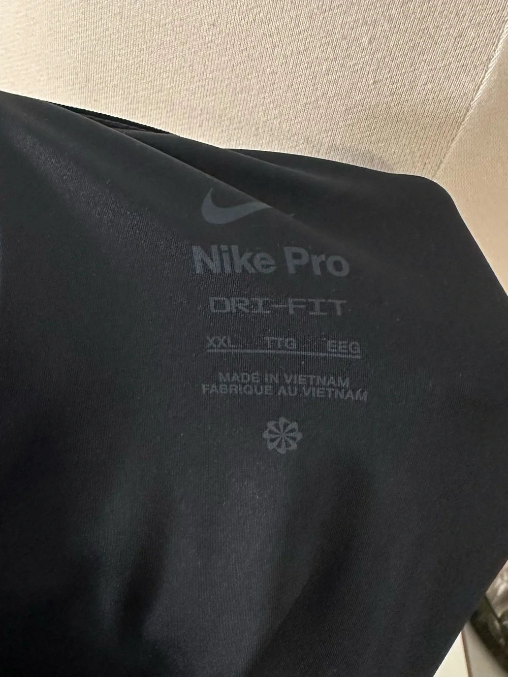 Nike Black Crop Tee with White Swoosh and Logo - Picture 6 of 6